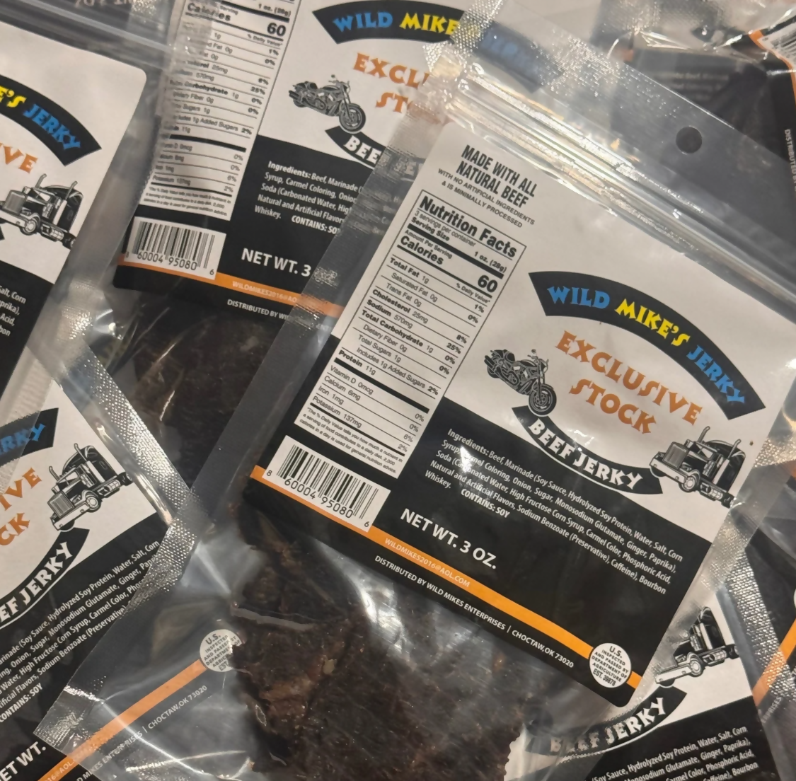 WILD MIKES "EXCLUSIVE STOCK" BEEF JERKY