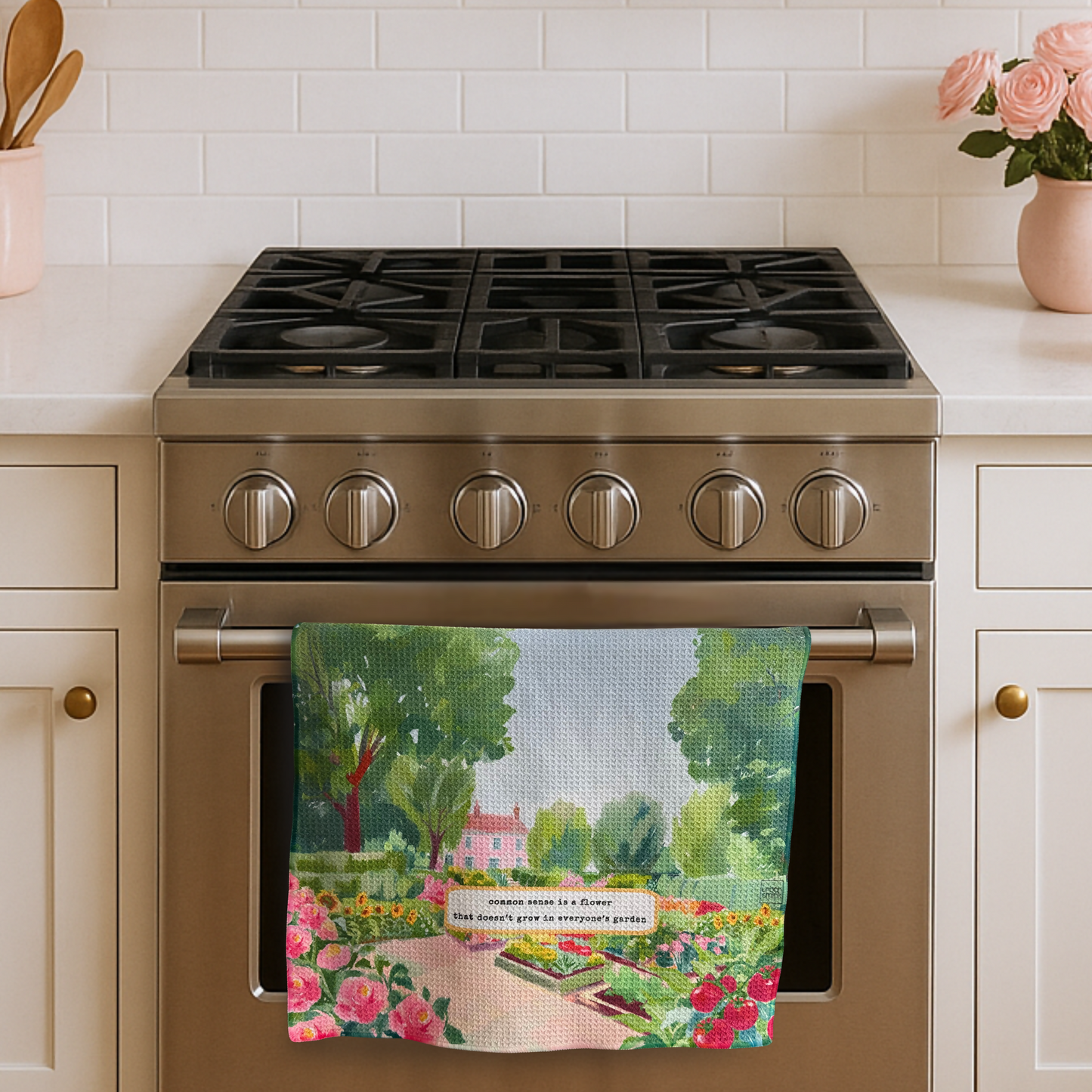 Common Sense is a Flower - FRONT - oven door