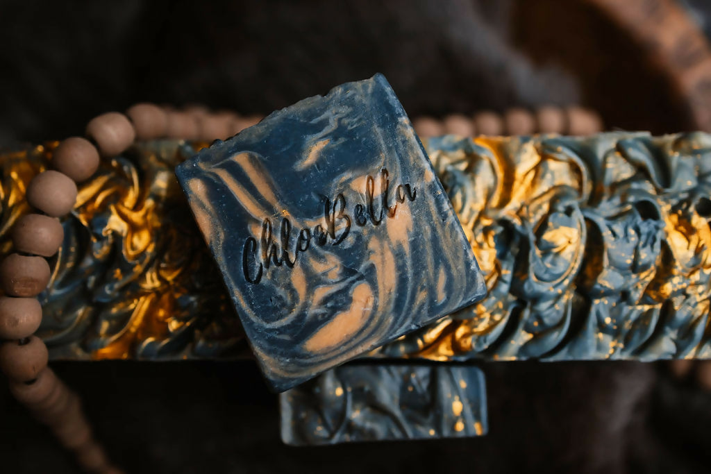 black amber soap bar