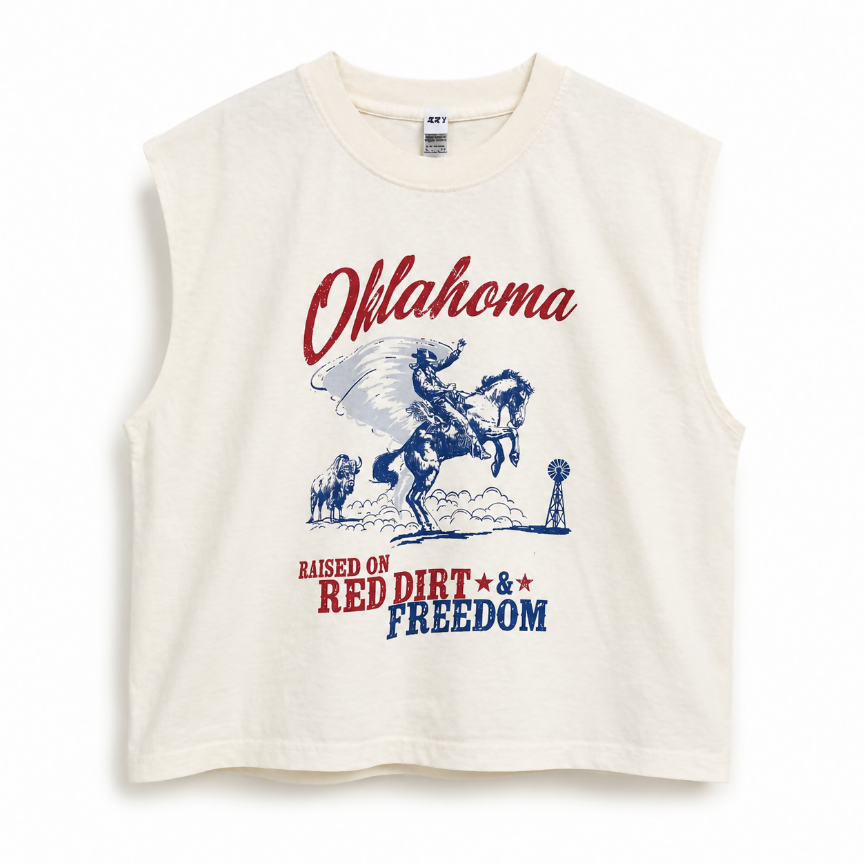Oklahoma Cropped Muscle Tee