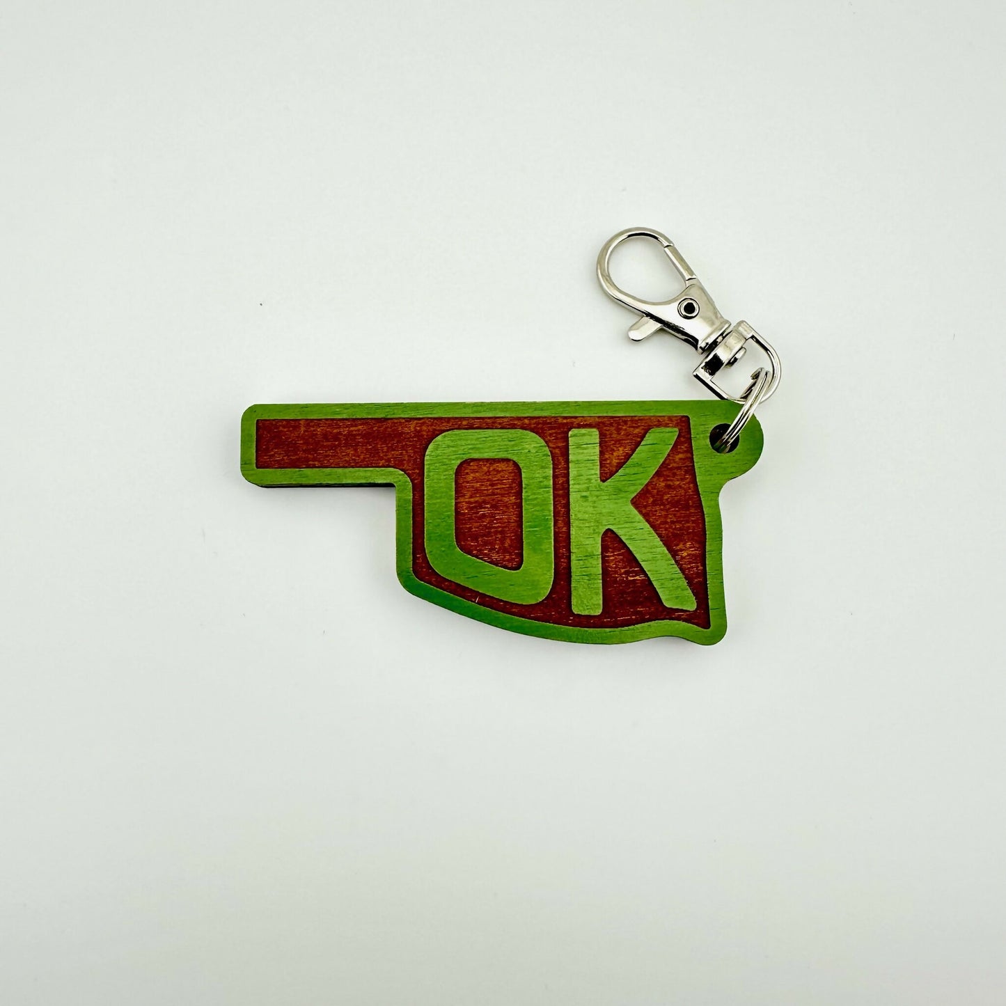 Oklahoma Wooden Keychains – Dusty Colors - Assorted Pack