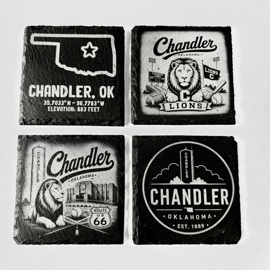 Chandler, Oklahoma Scenes - 6 Sets of 4 Coasters