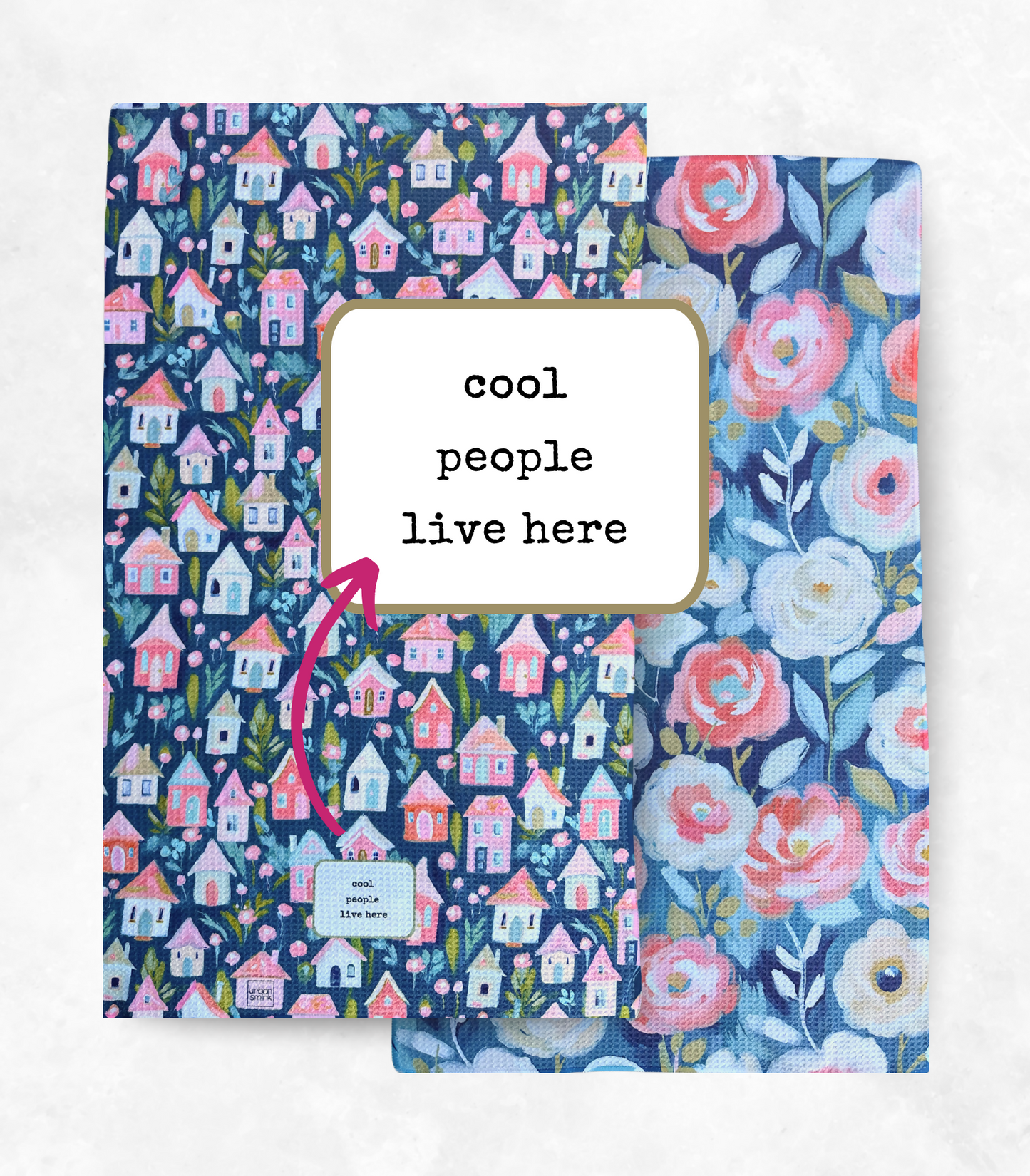 Cool People Live Here - Front, Back & Text Box