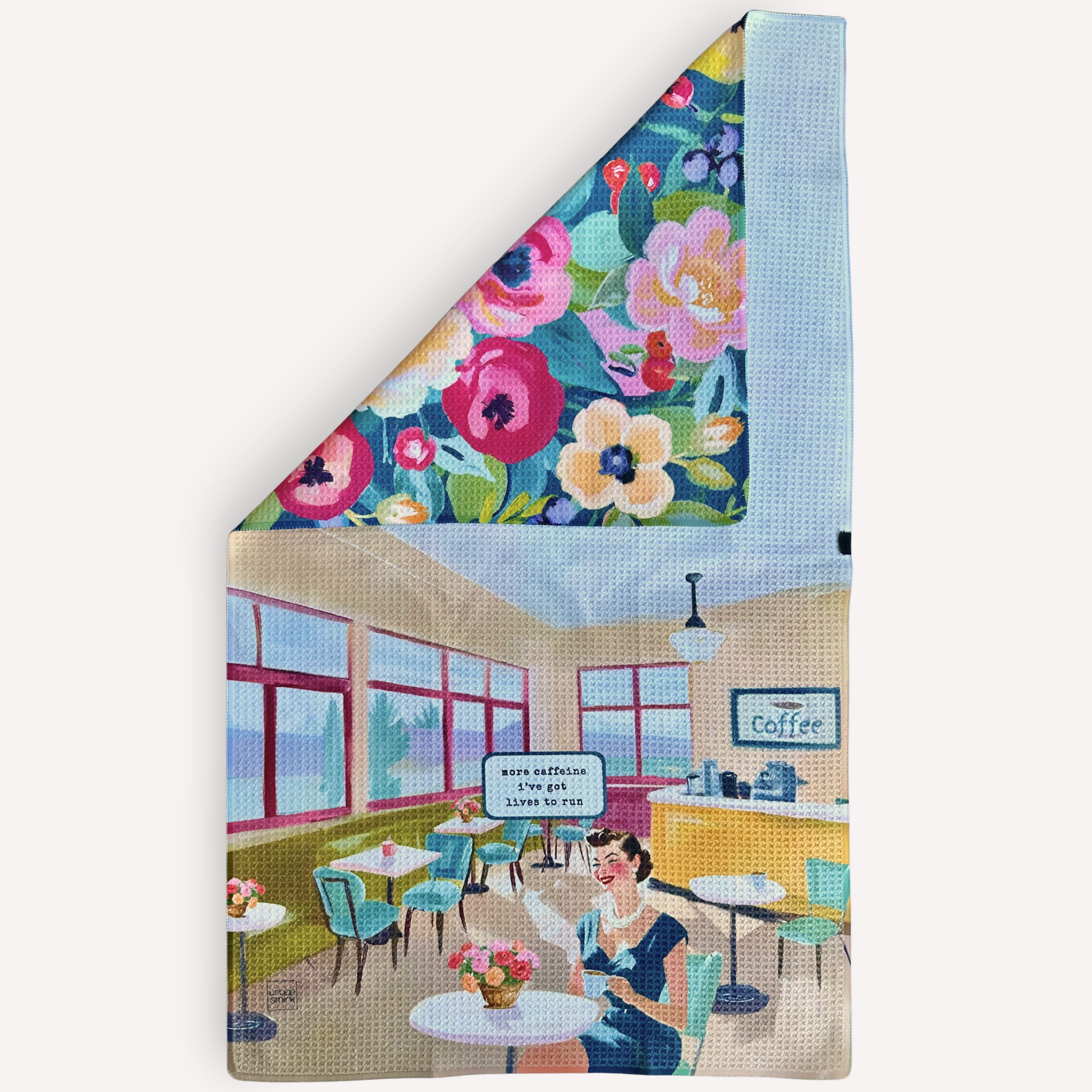 More Caffeine Lives to Run  - flat lay with corner fold (1)