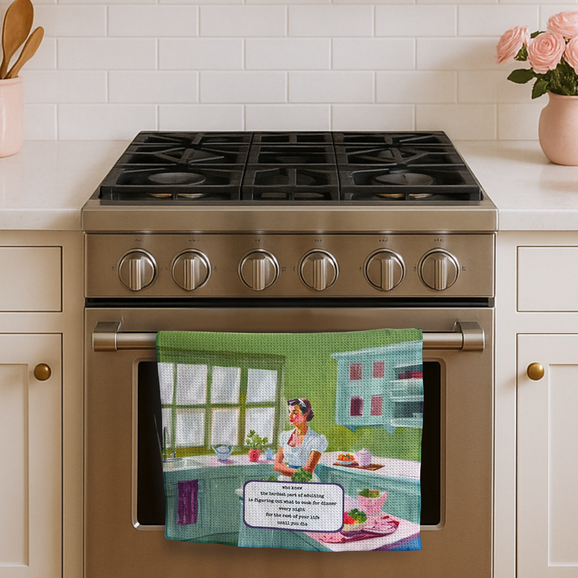 Hardest Part of Adulting Dinner Every Night - FRONT - oven door