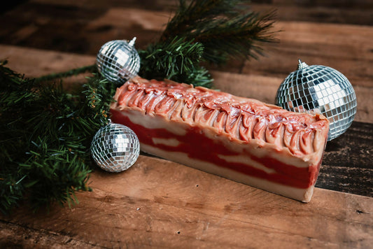 peppermint twist soap loaf 2