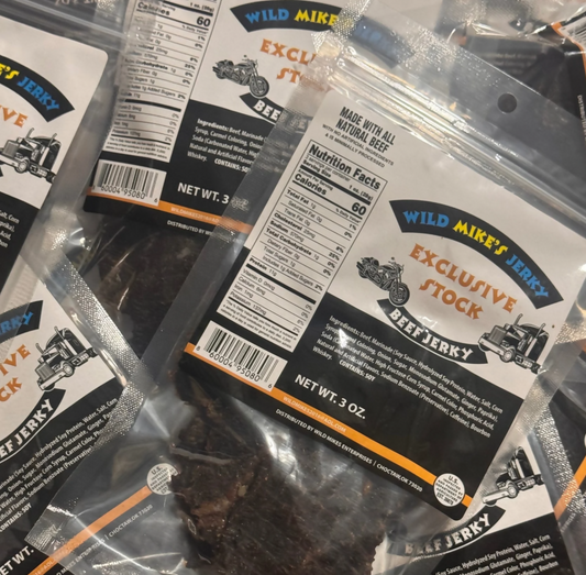 WILD MIKES "EXCLUSIVE STOCK" BEEF JERKY