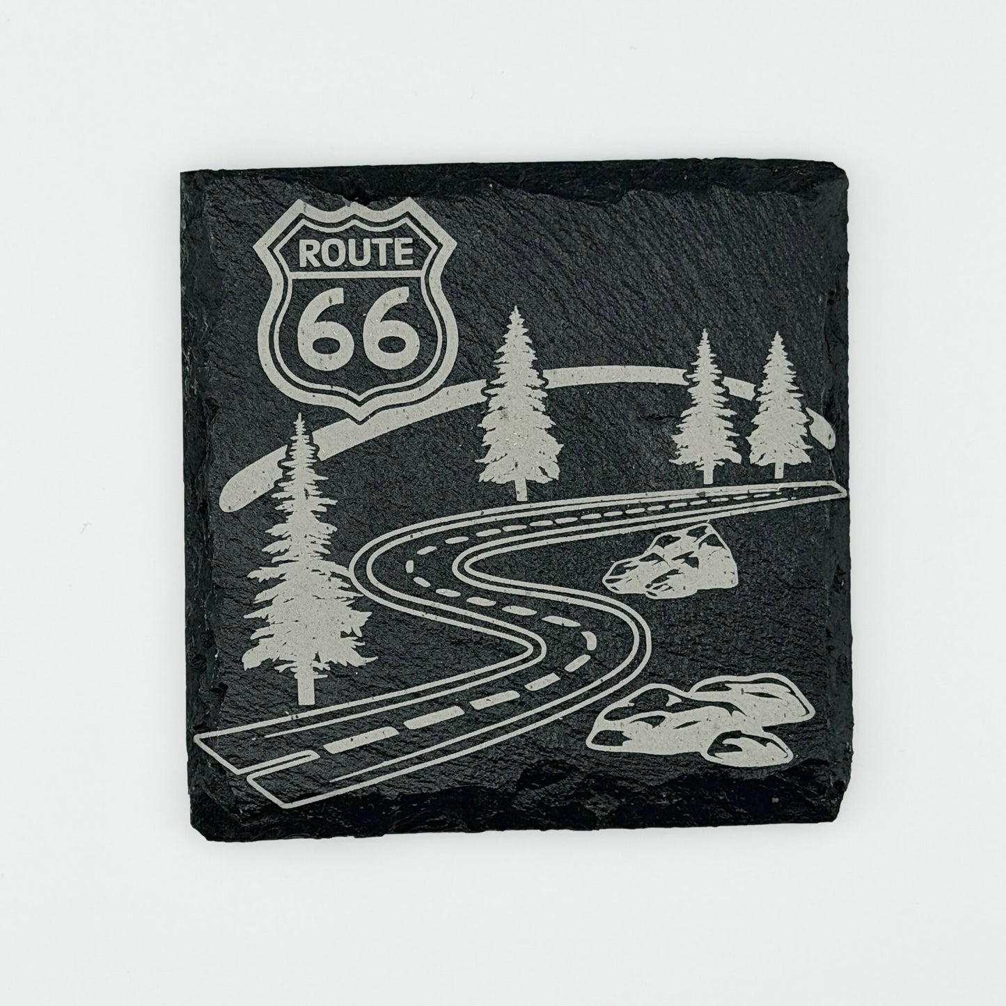 Route 66 Graphic Slate Coasters - 6 Sets of 4 Coasters