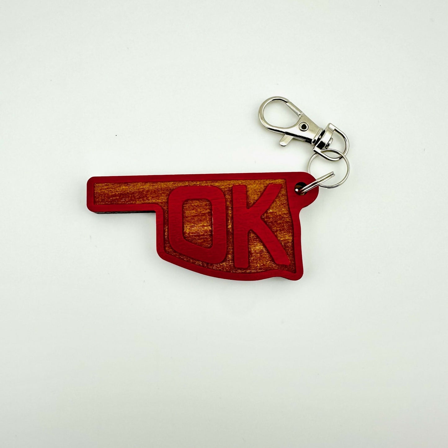 Oklahoma Wooden Keychains – Dusty Colors - Assorted Pack