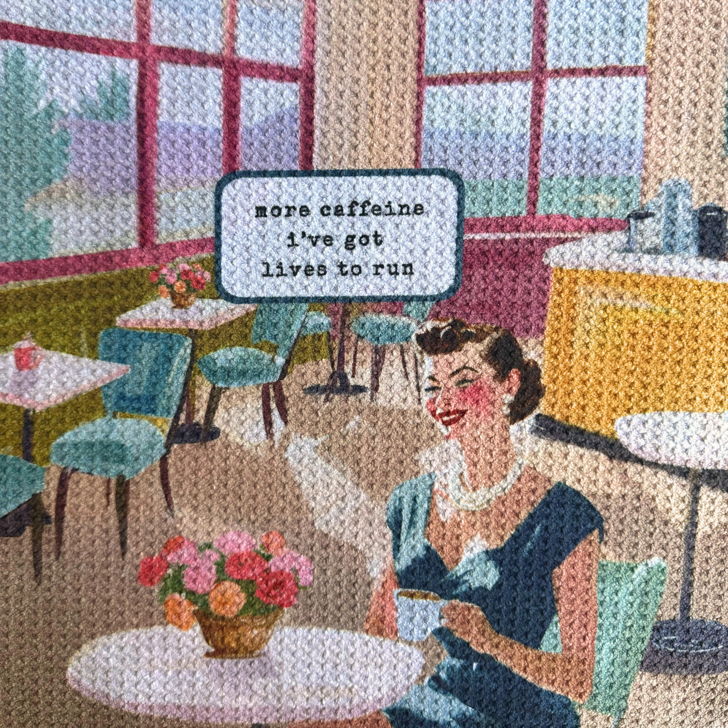 More Caffeine LIves To Run  - writing detail