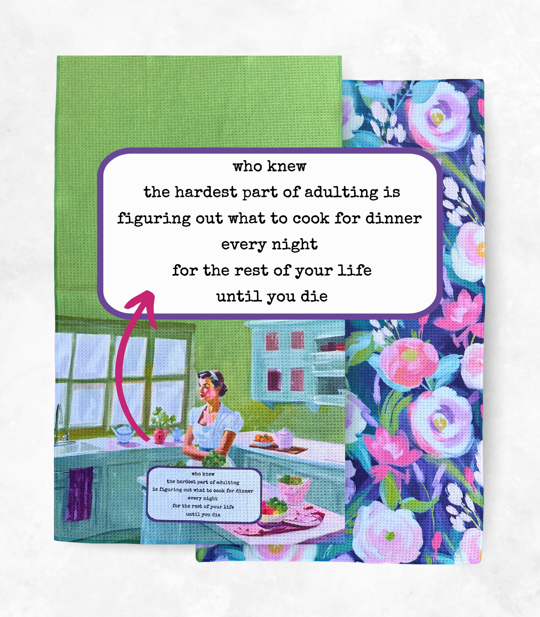 Hardest Part of Adulting Dinner - Front, Back & Text Box