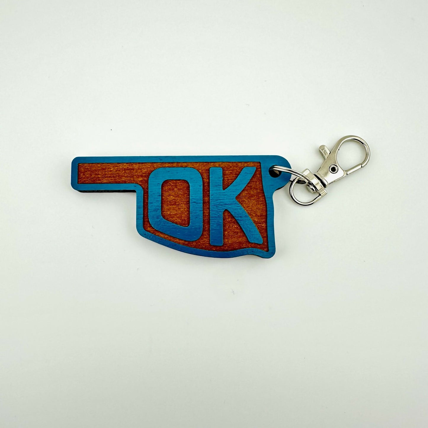Oklahoma Wooden Keychains – Dusty Colors - Assorted Pack