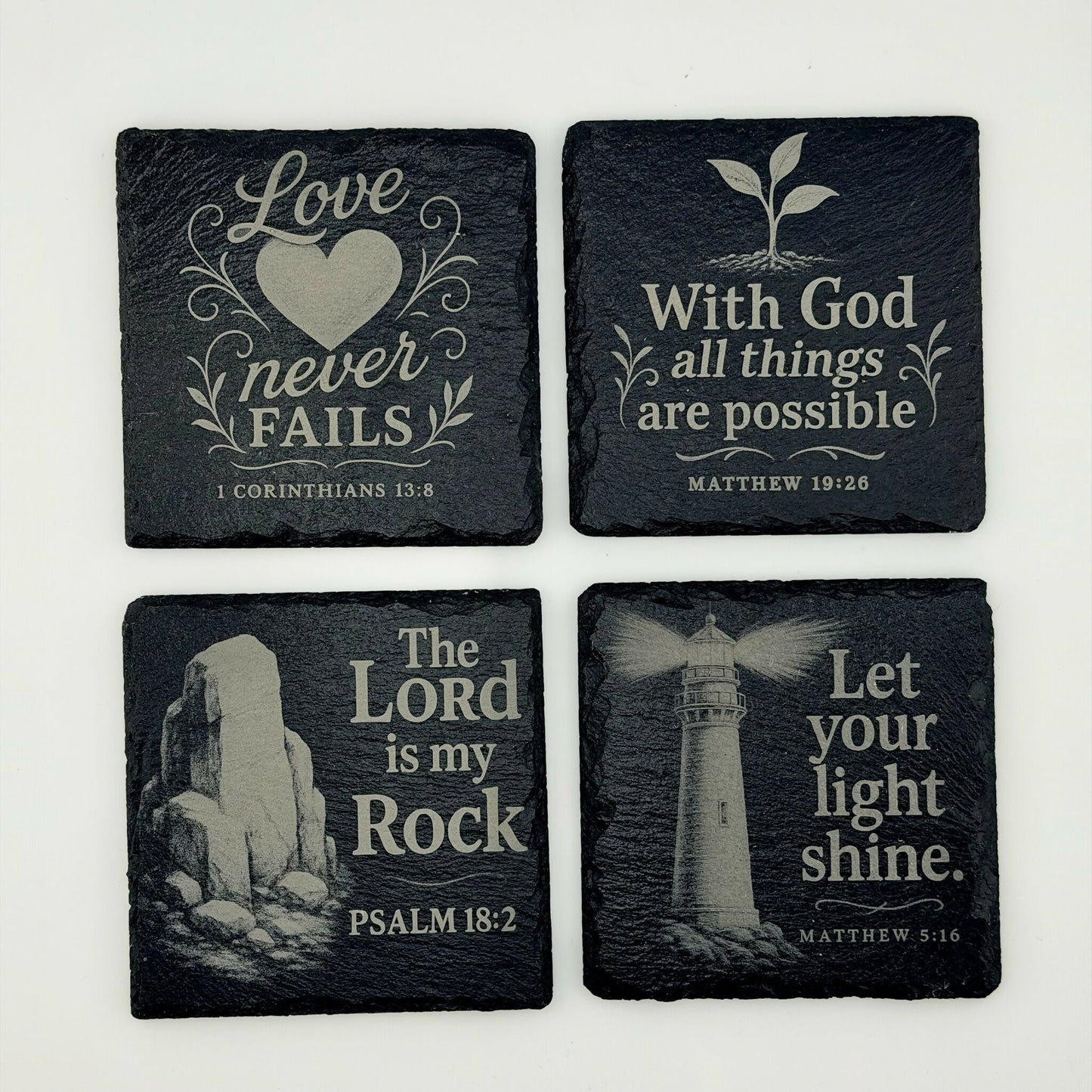 Faith Inspired Coasters - 6 Sets of 4 Coasters