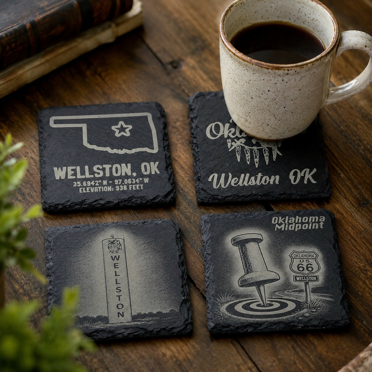 Wellston, Oklahoma Scenes - 6 Sets of 4 Coasters